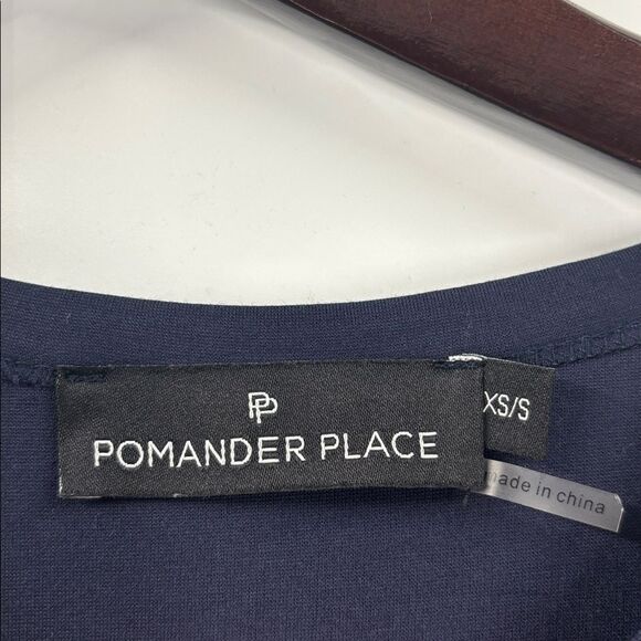 Pomander Place by Tuckernuck Navy Blue Sue Sweatshirt Dress - Picture 3 of 9